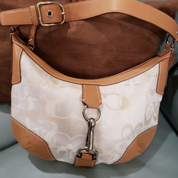 Vintage Coach signature Canvas shoulder bag - Picture 14 of 16